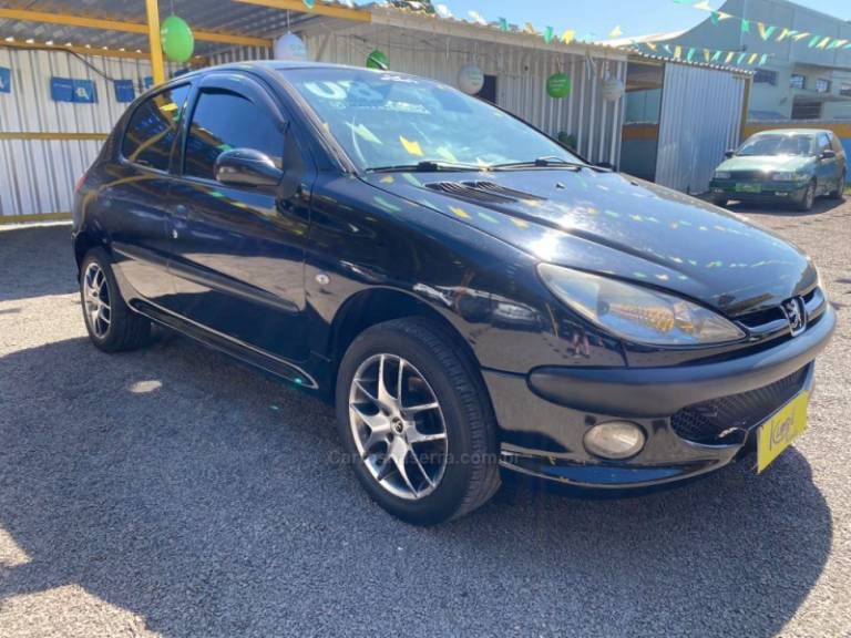 PEUGEOT - 206 - 2008/2008 - Preta - R$ 13.900,00